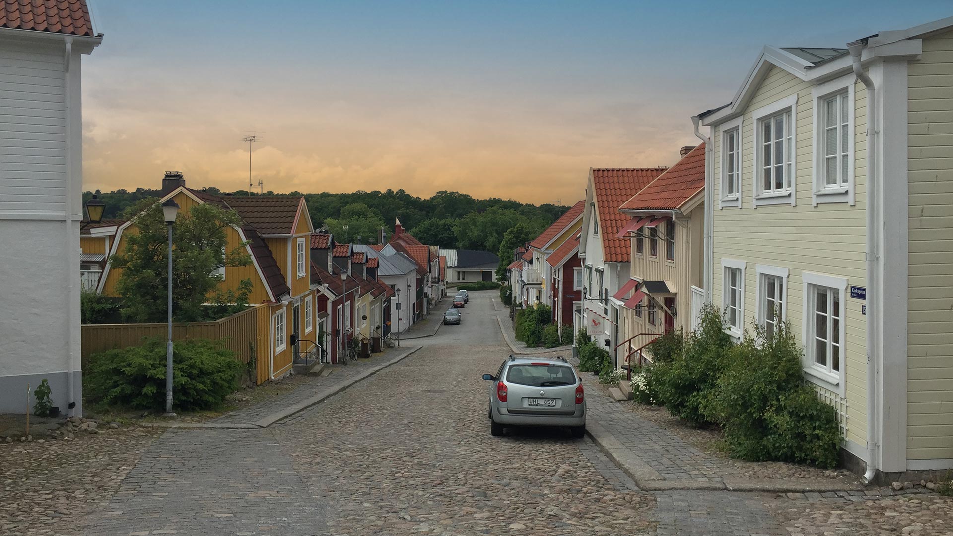 Ausblick auf eine Strasse in Ronneby