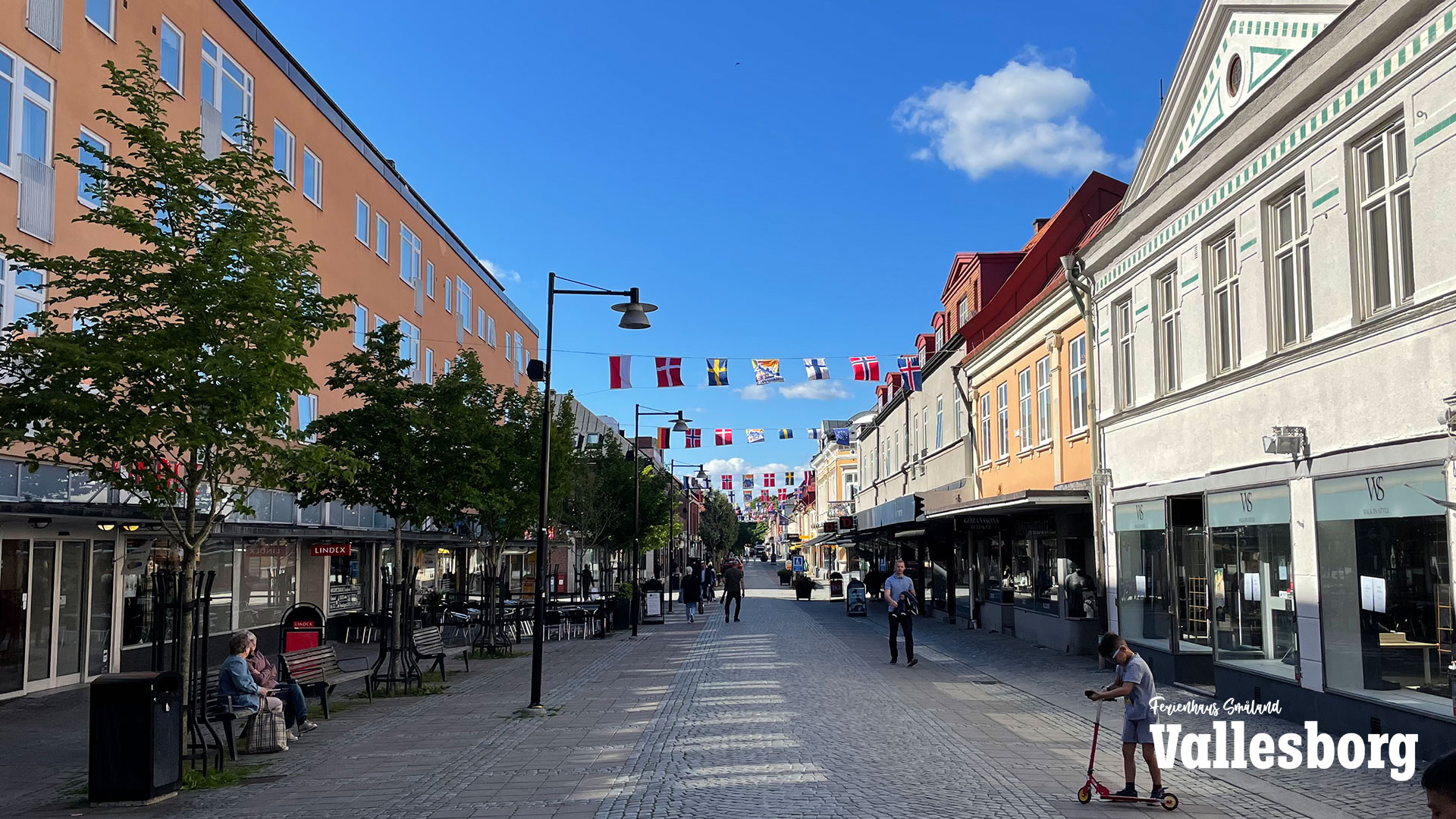 Einladende Innenstadt von Karlshamn
