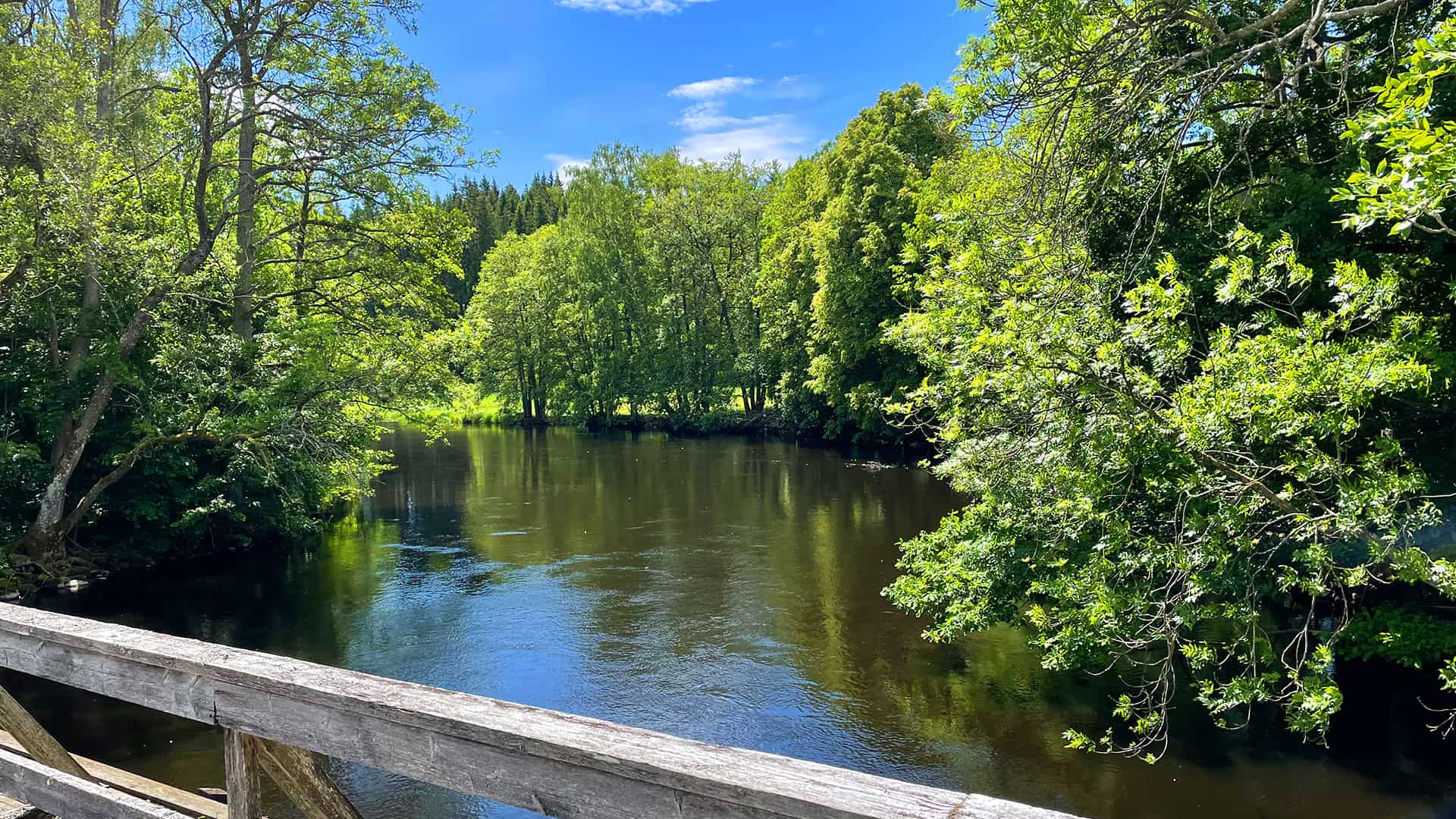 Brücke in der Nähe der alten Papierfabrik - Mörrum Lachsfluss
